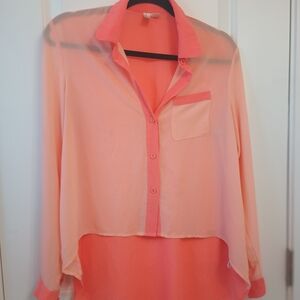 Forever 21 Vibrant Coral Blouse